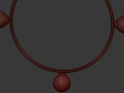 Areti Circle Pendant 3D model