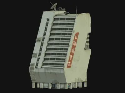 Sci Fi Building PBR Low-poly 3D model