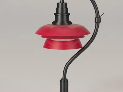 Pink Table Lamp 3D model