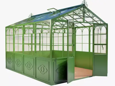 Italian Wrought Iron Greenhouse 3D model