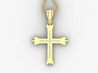 Cross Light Gold 4CP006 3DM STL 3D print model