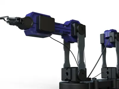Robotic arm machine robo scifi  3D model