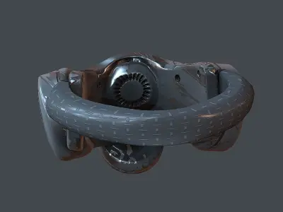 Gas mask helmet 3d model scifi Low-poly  Low-poly 3D model 477
