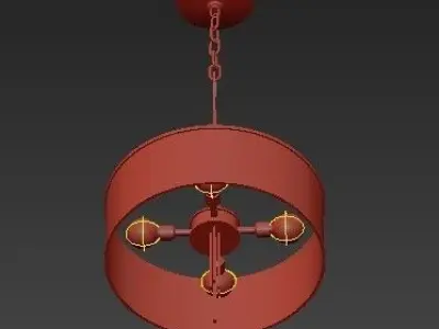 Matte Bronze Chandelier 3D model