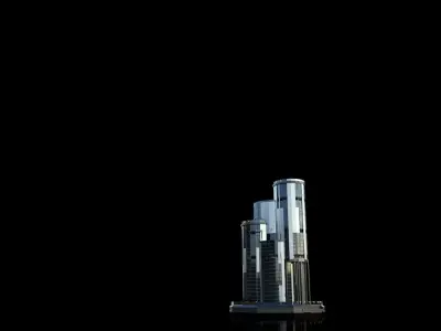 Futuristic Future Modern City Building Skyscraper 24 3D model