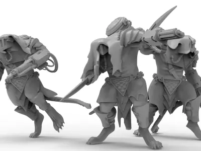 Cheese Stealer Cult - Vermin Ogres 3D print model
