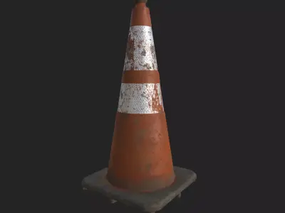 Traffic Cone -  Game Ready Low-poly 3D model