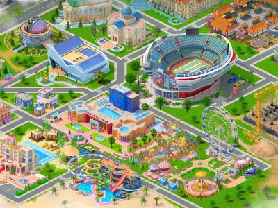 Megapolis City Builder - Isometric Ultimate Pack 3D model
