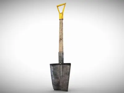 Used Shovel Low-poly 3D model