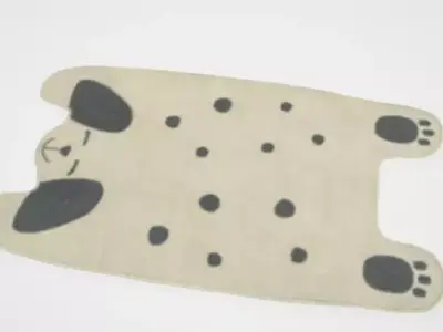 Dog Shaped Rug 3D Model with Cute Design 3D model