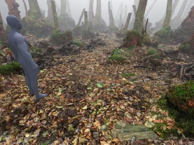 Mossy Tree Collection - Processed Scans PBR 4K Low-poly 3D model