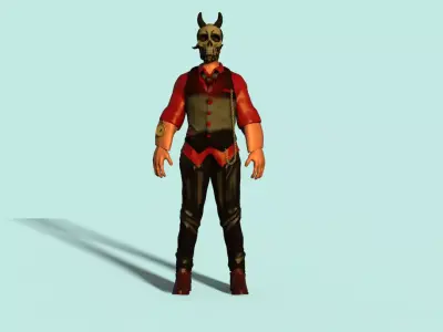 Majin Buu in Mask Low-poly 3D model