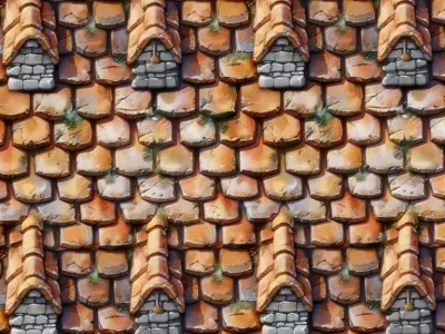 Stylized Roof Seamless Texture Texture