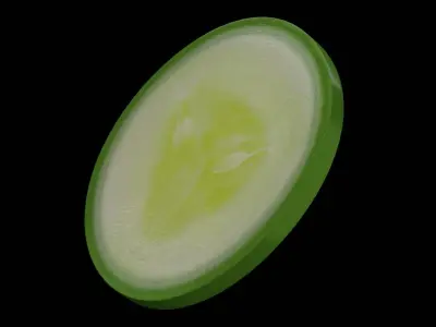Slice of Pickle Low-poly 3D model