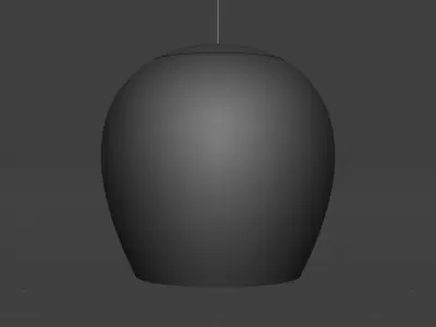 Lamp One - two tone glass lamp Low-poly 3D model