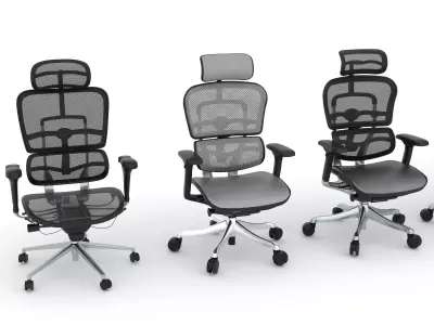 Modern Office Chair Collection  Low-poly 3D model