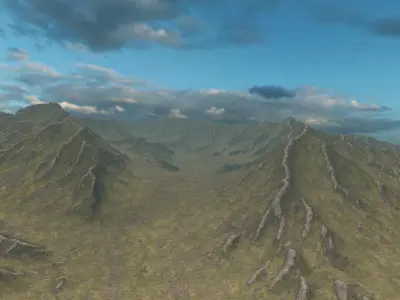 Terrain Set unity desert 3D model