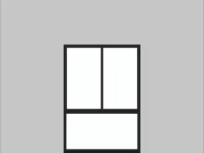 slide windows aluminium alcoa 2ff 3D model