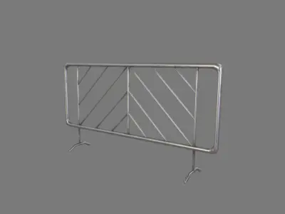 Fence model 02 Low-poly 3D model