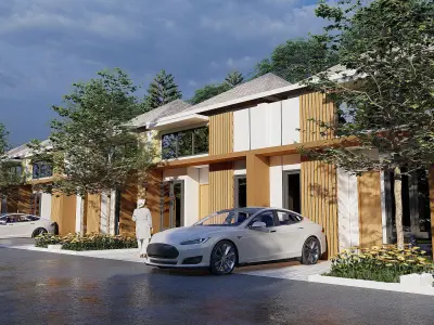 6x12 One Floor House SketchUp DWG and Lumion File 3D model