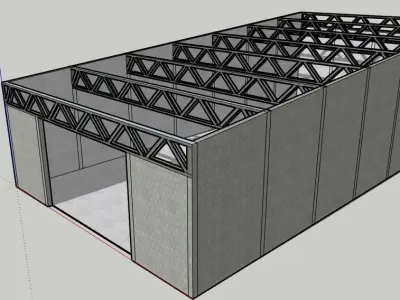 Industrial Shed 3D 3D print model