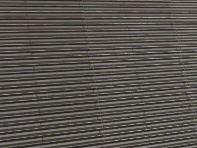 Vertical Ribbed Industrial Metal PBR Seamless Texture