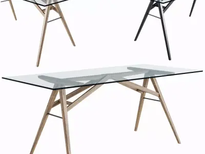 Dining table Jensen west elm 3D model