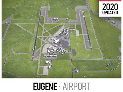 Eugene Airport - EUG Low-poly 3D model