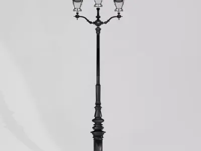 paris courcelles street light for carlier hotel  3d models Low-poly 3D model