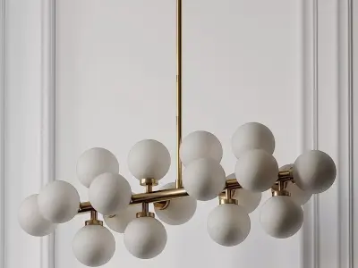 CWI Lighting Arya 16-Light Satin Gold Chandelier 3D model