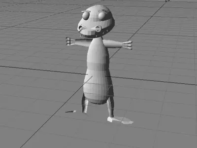 Cartoon Animal Crocodile 3D model