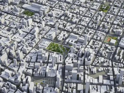 Curitiba Low-poly 3D model