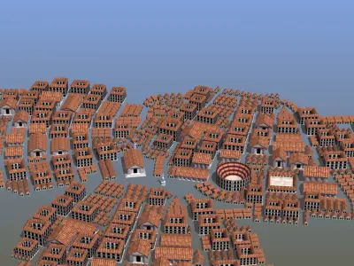 Ancient City Low-poly 3D model