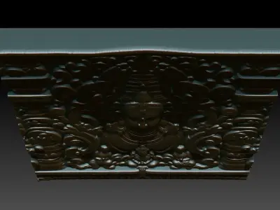Indian Temple Wall basrelief 35 240622 3D print model