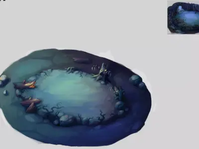 Low Model - Snow White Curses Forest 02 3D model