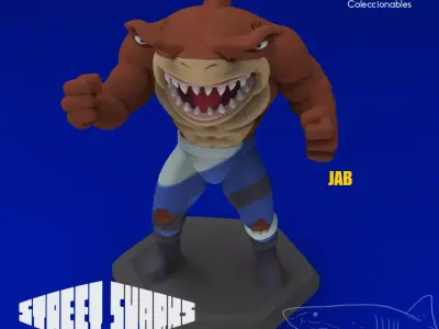 Street Sharks - Jab - Full Figure 3D print model