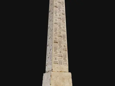 ANCIENT MONUMENTS COLUMN STATUE DESERT EGYPT TOWER COLLECTION Low-poly 3D model