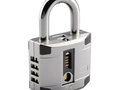 Modern HighDetail Combination Padlock Low-poly 3D model