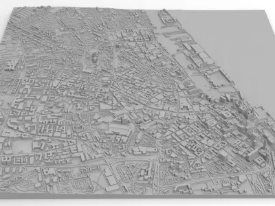 Cityscape Liverpool United Kingdom 3D model