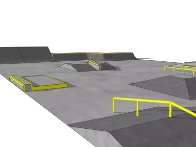 Street Obstacles Pack Vol 1  Skate Ramps  STL OBJ FBX 3DS 3D model