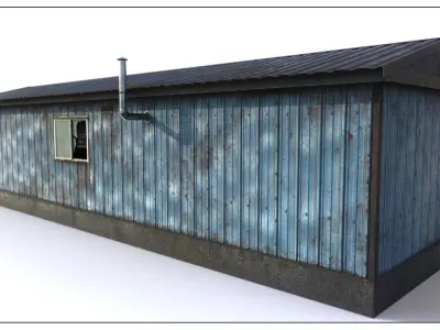 Abandoned Small House pack Low-poly 3D model