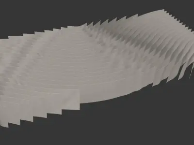 decorative fabric ceiling 3D model