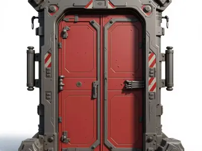 futuristic sci-fi door 3D print model order