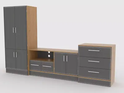 tv stand 59 Low-poly 3D model