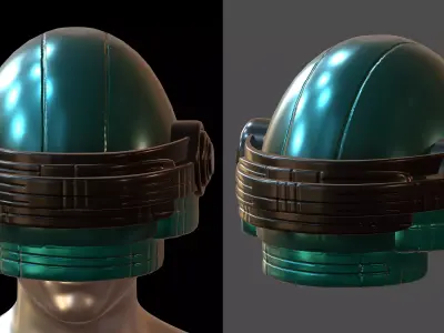 Gas mask helmet 3d model scifi Low-poly  Low-poly 3D model 290