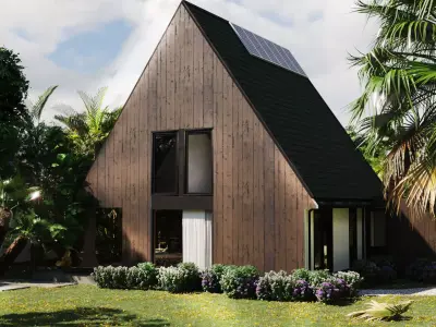 A-frame House in Village 3D model