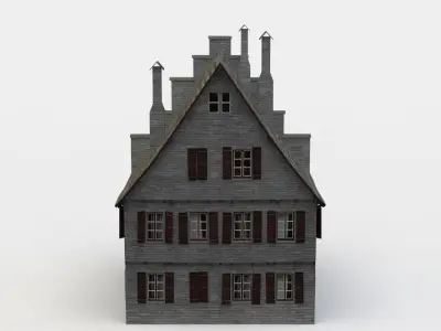 Big house Low-poly 3D model