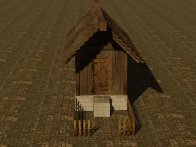 Medieval House 20 Free low-poly 3D model