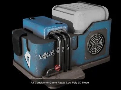 Air Conditioning - Game Ready - Low Poly PBR 3D Model 3D Model Pack