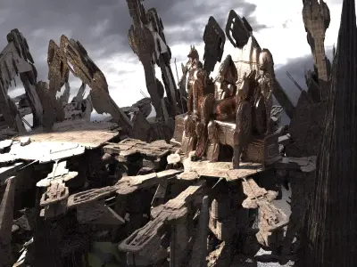 Ancient Gods Throne of the gods 3D model